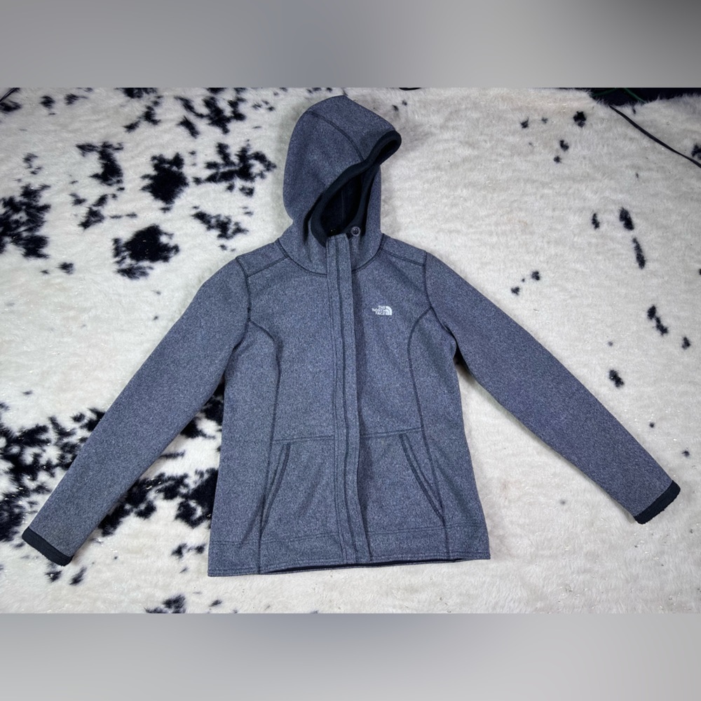 The North Face Women’s Blue Zip Up Banderita Hooded Fleece Jacket Size Medium